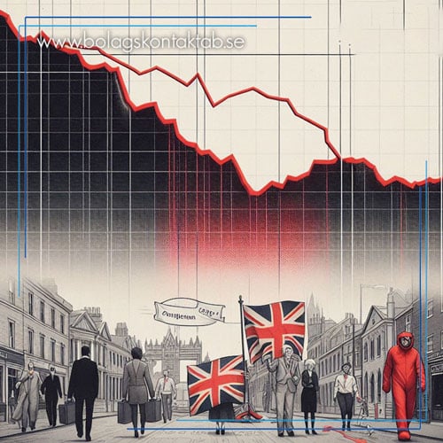 Nedgång i Storbritanniens BNP